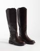 SIMMI Shoes Simmi London Garnet knee boots with horse bit detail in brown - 2