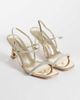 SIMMI Shoes Simmi London Gillespie high heeled sandals in gold mirror - 2