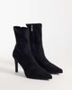 SIMMI Shoes Simmi London Grech heeled sock boots in Black suedette - 2