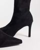 SIMMI Shoes Simmi London Grech heeled sock boots in Black suedette - 3