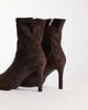 SIMMI Shoes Simmi London Grech heeled sock boots in brown suedette - 2
