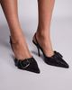 SIMMI Shoes Simmi London Gretchen slingback heeled shoes with buckle detail in washed black - 3