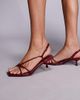 SIMMI Shoes Simmi London Haylee kitten heeled strappy sandals in burgundy-Red - 1