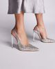 SIMMI Shoes Simmi London Hollie slingback heeled pumps in silver glitter - 1