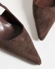 SIMMI Shoes Simmi London Inara slingback heeled pumps in embossed brown suedette - 2