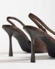SIMMI Shoes Simmi London Inara slingback heeled pumps in embossed brown suedette - 4