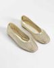 SIMMI Shoes SIMMI London Isolde woven ballet flats in gold - 2