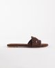 SIMMI Shoes Simmi London Jade flat sandals in espresso suedette-Brown - 1