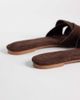 SIMMI Shoes Simmi London Jade flat sandals in espresso suedette-Brown - 3