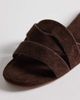 SIMMI Shoes Simmi London Jade flat sandals in espresso suedette-Brown - 4