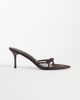 SIMMI Shoes Simmi London Jamala braided heeled mules in brown suedette - 1