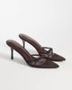 SIMMI Shoes Simmi London Jamala braided heeled mules in brown suedette - 2