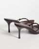 SIMMI Shoes Simmi London Jamala braided heeled mules in brown suedette - 4