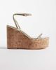 SIMMI Shoes Simmi London Kitty high heeled wedges in gold - 1