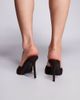 SIMMI Shoes Simmi London Konny heeled mule sandals in chocolate faux suede-Brown - 3