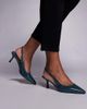 SIMMI Shoes Simmi London Laena slingback kitten heel shoes in deep blue - 4