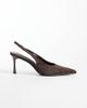 SIMMI Shoes Simmi London Laylin pointed toe slingback heeled pumps in brown suedette - 1