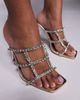 SIMMI Shoes Simmi London Leisa barely there heeled sandals with embellished straps in gold - 4