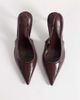 SIMMI Shoes Simmi London Lirien pointed slingback pumps in burgundy crinkle PU-RED - 2
