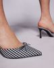 SIMMI Shoes Simmi London Lisa heeled mules in black gingham - 3