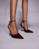 SIMMI Shoes Simmi London Mandisa mesh heeled shoes in burgundy-Red - 2