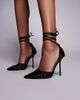 SIMMI Shoes Simmi London Mandisa polka dot mesh heeled shoes in black - 1