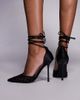 SIMMI Shoes Simmi London Mandisa polka dot mesh heeled shoes in black - 3