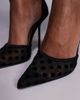 SIMMI Shoes Simmi London Mandisa polka dot mesh heeled shoes in black - 4