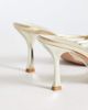 SIMMI Shoes Simmi London Maribel heeled mule sandals with knot detailing in gold metallic - 4