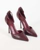 SIMMI Shoes Simmi London Marinah faux snake heeled pumps in burgundy PU-RED - 2