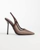 SIMMI Shoes SIMMI London Morley slingback heeled pumps in brown mesh - 1
