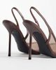 SIMMI Shoes SIMMI London Morley slingback heeled pumps in brown mesh - 3
