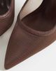 SIMMI Shoes SIMMI London Morley slingback heeled pumps in brown mesh - 4