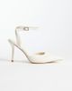 SIMMI Shoes SIMMI London Nella woven heeled shoes in stone-Neutral - 1