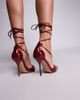 SIMMI Shoes Simmi London Onix pointed toe heeled shoes with tie leg straps in red - 3