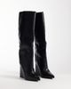 SIMMI Shoes Simmi London Oran wedge knee boots in black - 4