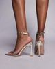 SIMMI Shoes Simmi London Pearr barely there heeled sandals in gold mirror - 3