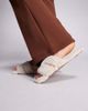 SIMMI Shoes Simmi London Polar fluffy slippers in cream-White - 4