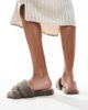 SIMMI Shoes Simmi London Polar fluffy slippers in gray-White - 2