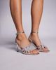 SIMMI Shoes Simmi London Polly embellished heeled sandals in silver mirror - 1