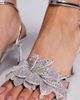 SIMMI Shoes Simmi London Polly embellished heeled sandals in silver mirror - 2