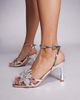 SIMMI Shoes Simmi London Polly embellished heeled sandals in silver mirror - 4