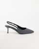 SIMMI Shoes SIMMI London Sadel textured slingback heeled shoes in gray - 1