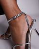 SIMMI Shoes Simmi London Sebelle embellished heeled sandals in silver mirror - 3