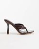 SIMMI Shoes Simmi London Solea toe post heeled sandals in chocolate-Brown - 1