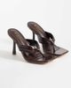 SIMMI Shoes Simmi London Solea toe post heeled sandals in chocolate-Brown - 2