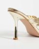 SIMMI Shoes Simmi London Solea toe post heeled sandals in gold metallic - 3