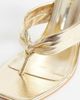 SIMMI Shoes Simmi London Solea toe post heeled sandals in gold metallic - 4
