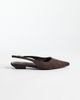 SIMMI Shoes Simmi London Teri slingback pointed flat shoes in embossed chocolate-Brown - 1