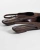 SIMMI Shoes Simmi London Teri slingback pointed flat shoes in embossed chocolate-Brown - 4